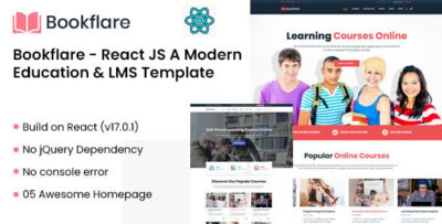 Bookflare - React JS A Modern Education Template