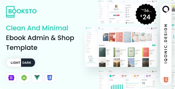 Booksto - Ebook Shop Website & Admin Template (VueJS, HTML) Booksto - Ebook Shop Website & Admin Template (VueJS, HTML)