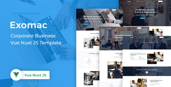 Bootstrap Vue Template for Corporate Business using Nuxt JS - Exomac Bootstrap Vue Template for Corporate Business using Nuxt JS - Exomac