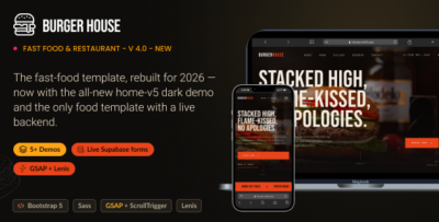 Burger House - Fast Food and Restaurant HTML Template