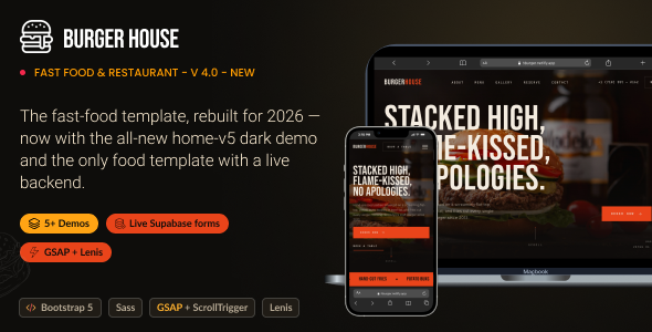 Burger House - Fast Food and Restaurant HTML Template Burger House - Fast Food and Restaurant HTML Template