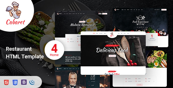Cabaret - Food Restaurant HTML Template Cabaret - Food Restaurant HTML Template