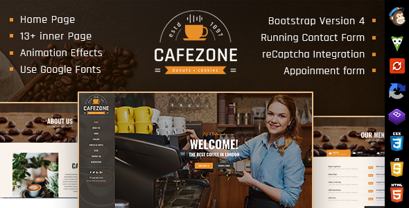 CafeZone: Coffee Shop Restaurant HTML Restaurant Template CafeZone: Coffee Shop Restaurant HTML Restaurant Template