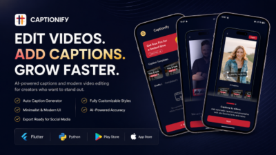 Captionify - AI Video Caption Generator & Subtitle Editor Flutter App