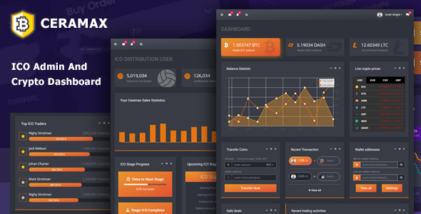 Ceramax - ICO Admin & Crypto Trading Dashboard Ceramax - ICO Admin & Crypto Trading Dashboard