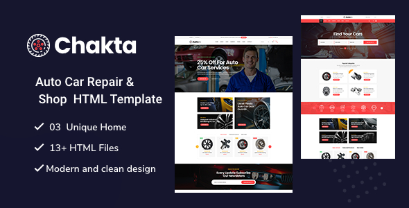 Chakta - Auto Parts Shop HTML Template Chakta - Auto Parts Shop HTML Template