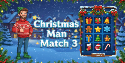 Christmas Man Match 3 | HTML5 Puzzle Game | Construct 3