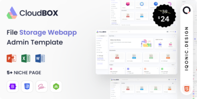 CloudBox - Secure File Storage Admin Dashboard Template (HTML)