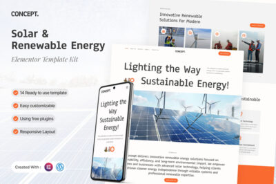 Concept - Solar & Renewable Energy Elementor Template Kit