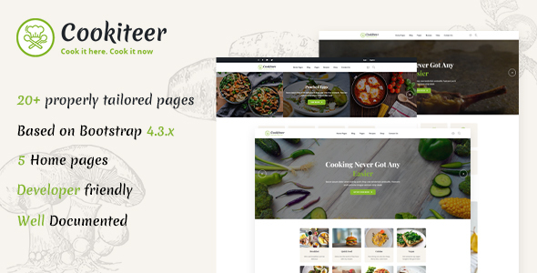 Cookiteer - Food Blog HTML Template Cookiteer - Food Blog HTML Template