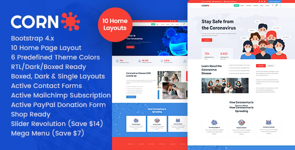 Corn - Medical Prevention HTML Template Corn - Medical Prevention HTML Template