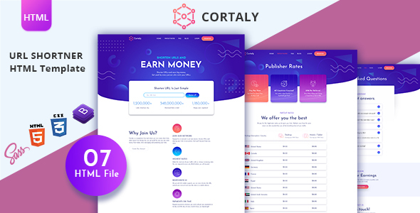 Cortaly - URL Shortner HTML Template Cortaly - URL Shortner HTML Template