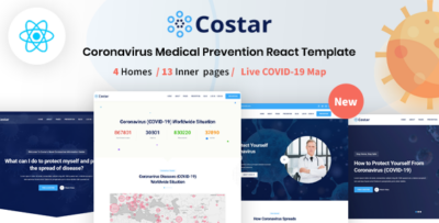 Costar - React Coronavirus Medical Prevention Template