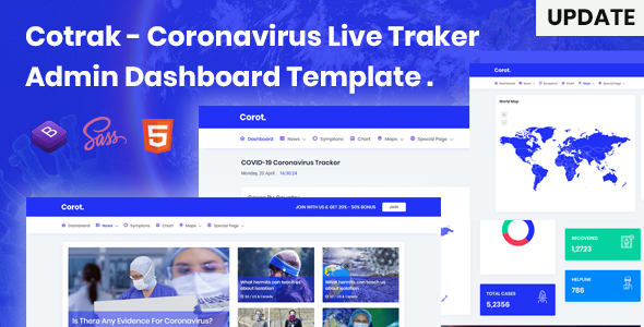 Cotrak - Coronavirus Live Traker Admin Dashboard Template Cotrak - Coronavirus Live Traker Admin Dashboard Template