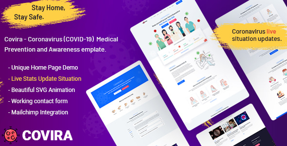 Covira - Coronavirus (COVID-19) Prevention and Awareness Template Covira - Coronavirus (COVID-19) Prevention and Awareness Template