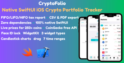 CryptoFolio - Native iOS App With Portfolio Tracker