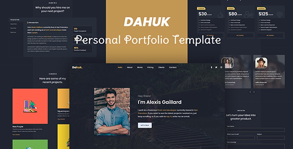 Dahuk - Personal / Resume / Portfolio Template Dahuk - Personal / Resume / Portfolio Template
