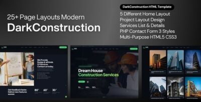 DarkConstruction - Building & Construction Multi Purpose Template