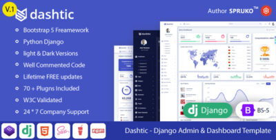 Dashtic - Django Admin & Dashboard Template