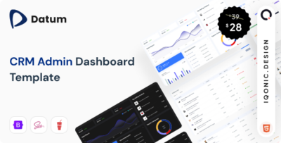 Datum - CRM Admin Dashboard Template (HTML, React & Vue)