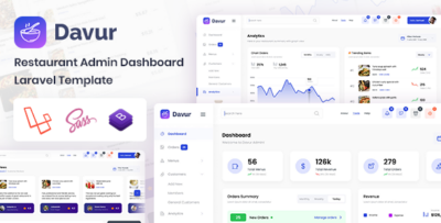 Davur - Laravel Restaurant Admin Dashboard & Bootstrap Template