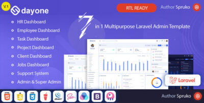 Dayone - Admin & Dashboard Laravel Template