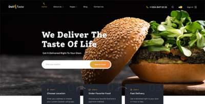 DeliTaste - Food Delivery Restaurant Directory HTML Template