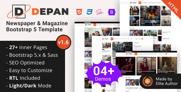 Depan - Newspaper & Magazine Bootstrap 5 Template Depan - Newspaper & Magazine Bootstrap 5 Template