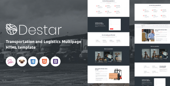 Destar - Transportation and Logistics HTML5 Template Destar - Transportation and Logistics HTML5 Template