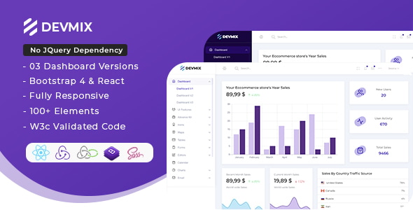 Devmix - React Admin & Dashboard Template Devmix - React Admin & Dashboard Template