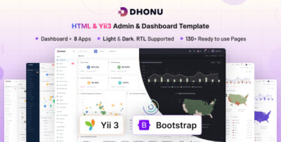 Dhonu - HTML & Yii 3 Minimal Admin & Dashboard Template