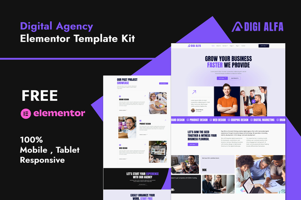 DigiAlfa - Digital Agency Elementor Template Kit DigiAlfa - Digital Agency Elementor Template Kit