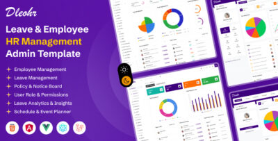 DleoHR - HR, Payroll & Employee Management Admin Dashboard Template