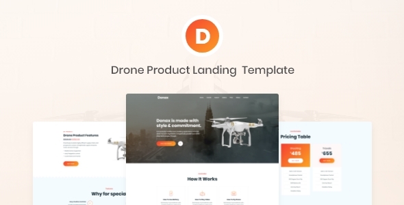 Donax - Drone Product Landing Template Donax - Drone Product Landing Template