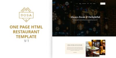 DOSA - One Page Restaurant HTML5 Template
