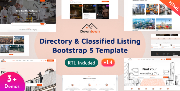 Downtown - Directory & Classified Listing Bootstrap 5 Template Downtown - Directory & Classified Listing Bootstrap 5 Template