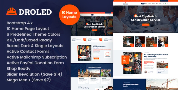 Droled - Factory Industrial HTML Template Droled - Factory Industrial HTML Template