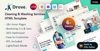 Drove - Cleaning & Washing Services Bootstrap 5 Template