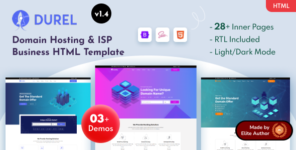 Durel - Domain Hosting & ISP Business Bootstrap 5 Template Durel - Domain Hosting & ISP Business Bootstrap 5 Template