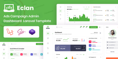 Eclan - Ads Campaign Laravel & Bootstrap Admin Dashboard
