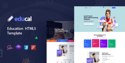 Educal -  Online Courses and Education HTML5 Template + RTL