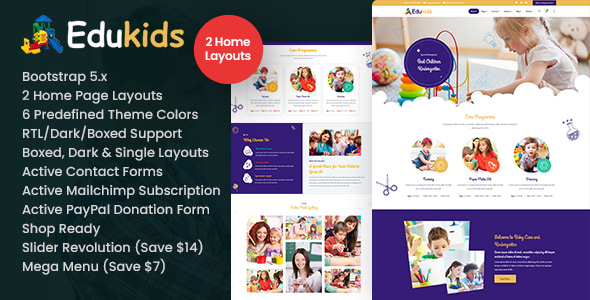 Edukids - Children Kidergarten HTML Template Edukids - Children Kidergarten HTML Template