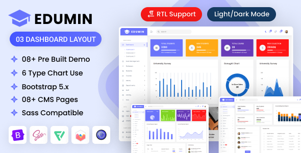 EduMin - Education Admin Dashboard Template EduMin - Education Admin Dashboard Template