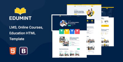 Edumint - LMS, Online Courses, Education HTML Template