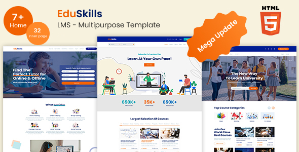 EduSkills - LMS Education Online Tutor Course Multipurpose Template with RTL EduSkills - LMS Education Online Tutor Course Multipurpose Template with RTL