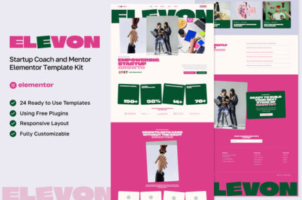 Elevon - Startup Coach & Mentor Elementor Template Kit