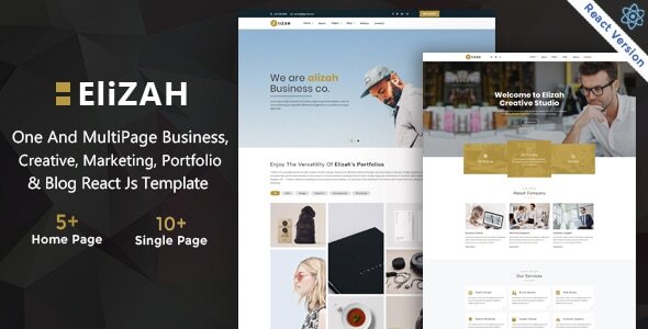 Elizah - Business And Corporate React JS Responsive Website Elizah - Business And Corporate React JS Responsive Website