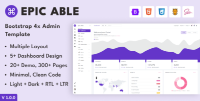 Epic Able - Bootstrap 4x Admin Dashboard Template and ui kit