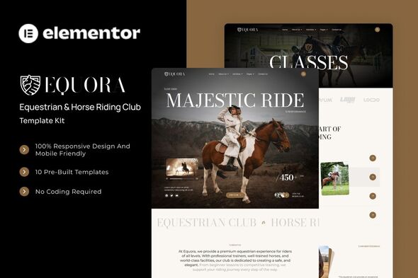 Equora - Equestrian & Horse Riding Club Elementor Template Kit Equora - Equestrian & Horse Riding Club Elementor Template Kit