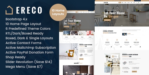 Ereco - Architecture & Interior Design HTML Template Ereco - Architecture & Interior Design HTML Template